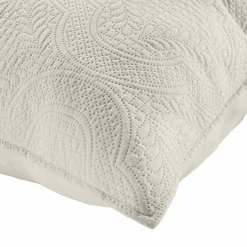 Douceur D'Intérieur Couvre lit 2p mat.+2 hc 60x60 220 x 240 cm microfibre unie romane Naturel