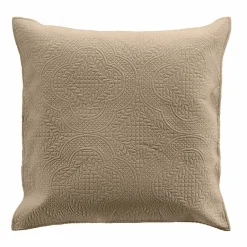Douceur D'Intérieur Couvre lit 2p mat.+2 hc 60x60 220 x 240 cm microfibre unie romane Lin Discount