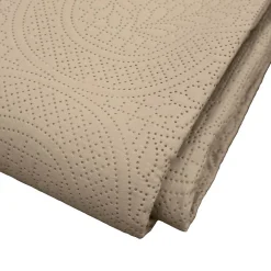 Douceur D'Intérieur Couvre lit 2p mat.+2 hc 60x60 220 x 240 cm microfibre unie romane Lin Discount