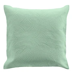 Douceur D'Intérieur Couvre lit 2p mat.+2 hc 60x60 220 x 240 cm microfibre unie romane Sauge Sale