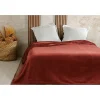 Linder Couvre lit velours gaufré - 240x260cm - Terre cuite