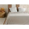 Linder Couvre lit velours gaufré - 240x260cm - Ivoire