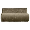Vent Du Sud Couvre lit velours matelassé surpiqué "Gipsy" toutes dimensions - Gipsy Olive - 220 x 240 cm pour lit 2 places