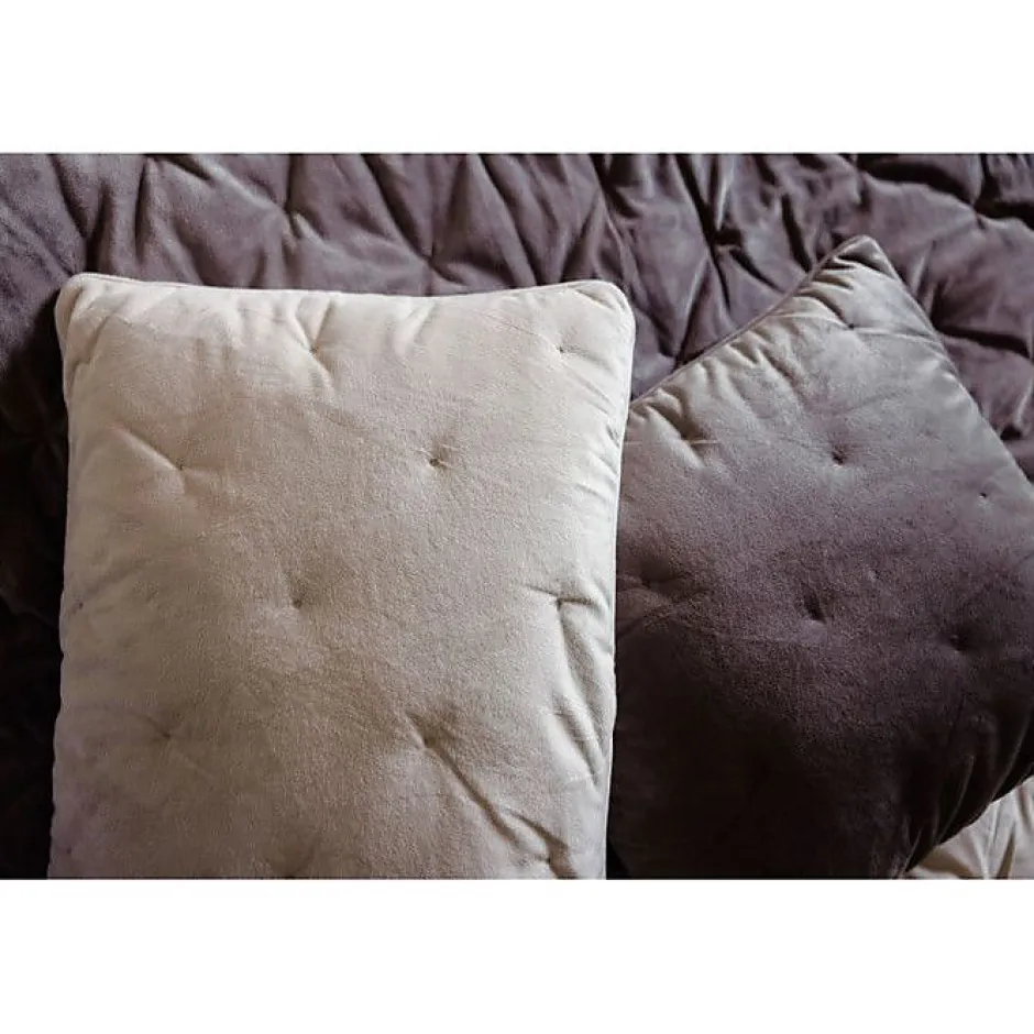 Vent Du Sud Couvre lit velours matelassé surpiqué "Gipsy" toutes dimensions - Gipsy Camel - 240 x 260 cm pour lit "King Size" Online