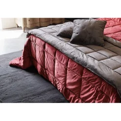 Vent Du Sud Couvre lit velours matelassé "Moki" toutes dimensions - Moki Camel - 180 x 240 cm pour lit 1 place Best