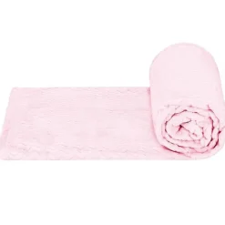Springos Couvre-lit - - Zigzag - 160 x 200 cm - Rose pastel - 100% polyester