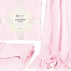 Springos Couvre-lit - - zigzag - 200x220 cm - rose clair - extra soft Hot