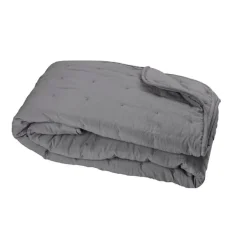 Couvre-Lit en microfibre matelassée (150x200 cm - Ardoise) New