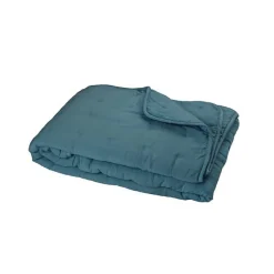 Couvre-Lit en microfibre matelassée (150x200 cm - Bleu)