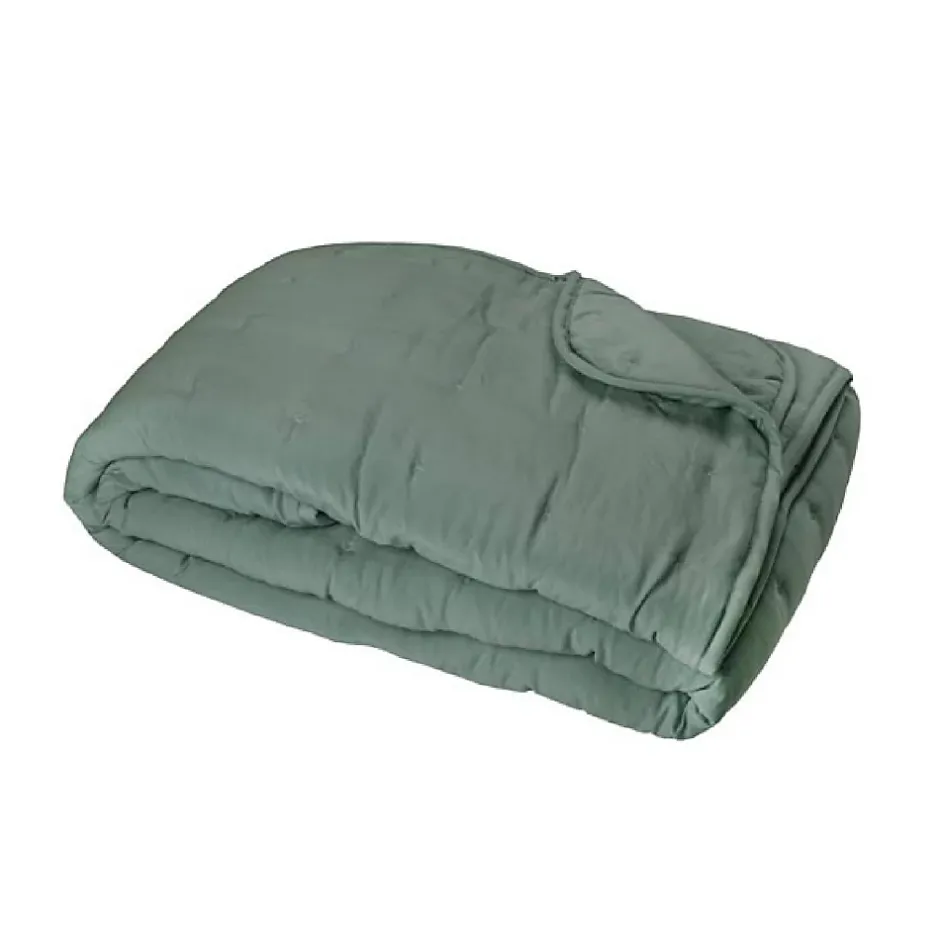 Couvre-Lit en microfibre matelassée (150x200 cm - Vert tilleul) Discount