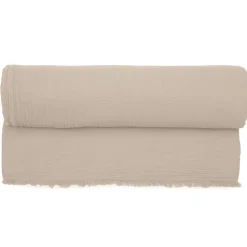 Linnea Couvre-lit 150x200 cm coton collection PAROS beige chanvre