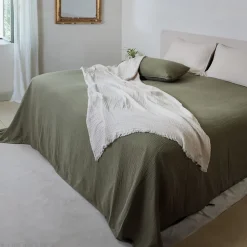 Linnea Couvre-lit 150x200 cm coton collection PAROS blanc neige Online