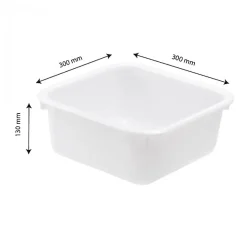 Gilac Cuvette alimentaire carrée emboitable 7 L - blanc