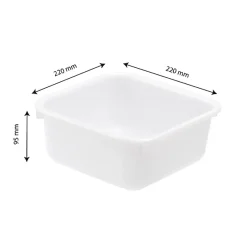 Gilac Cuvette alimentaire carrée emboitable 3 L - blanc Best