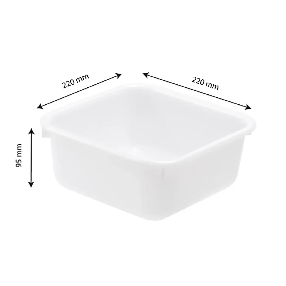 Gilac Cuvette alimentaire carrée emboitable 3 L - blanc Best