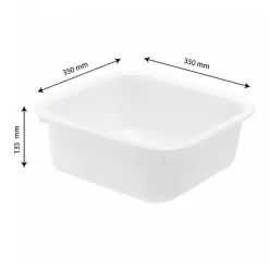 Gilac Cuvette alimentaire carrée emboitable 10 L - blanc Outlet