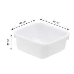 Gilac Cuvette alimentaire carrée emboitable 1 L - blanc