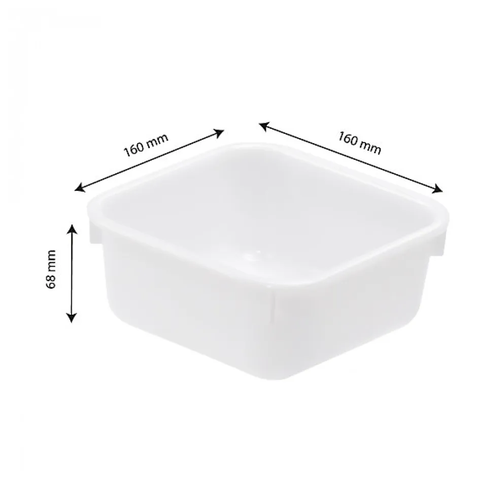 Gilac Cuvette alimentaire carrée emboitable 1 L - blanc