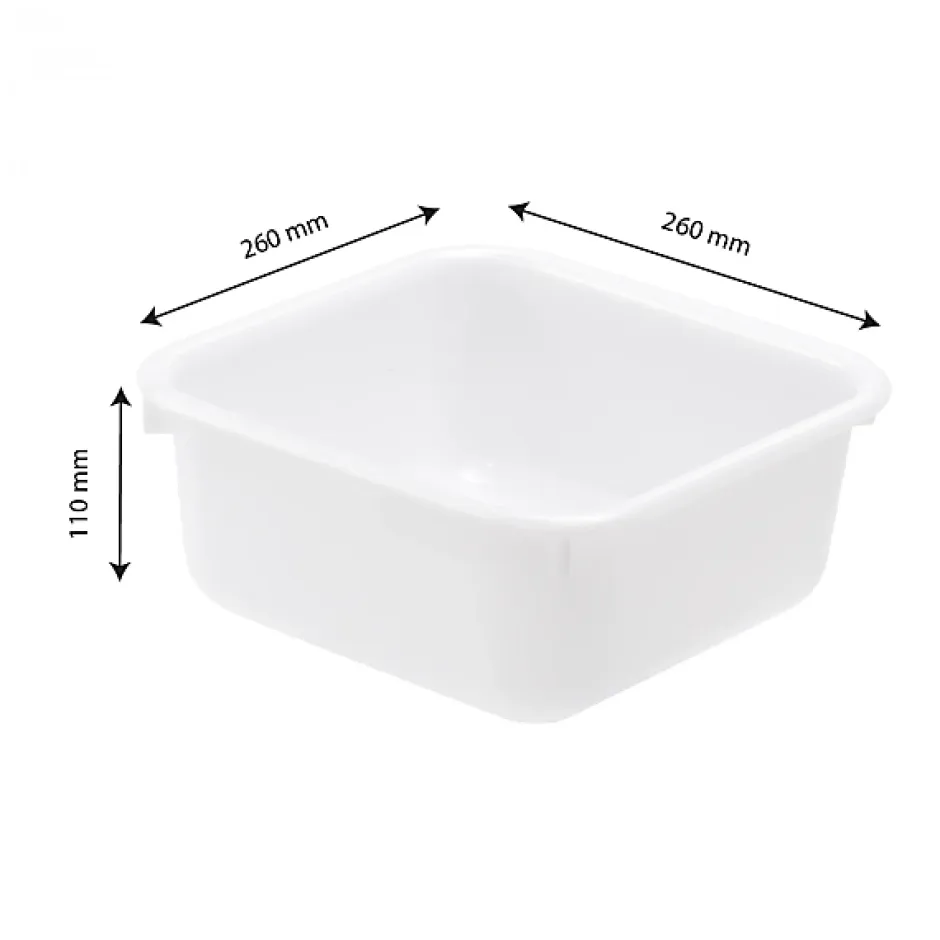 Gilac Cuvette alimentaire carrée emboitable 4,5 L - blanc Discount