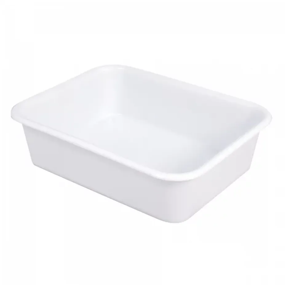 Gilac Cuvette rectangulaire profonde 20 L - blanc New