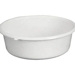 Aluminium Et Plastique Cuvette ronde - D: 32 cm - H 11 cm - 5 L - gris moucheté