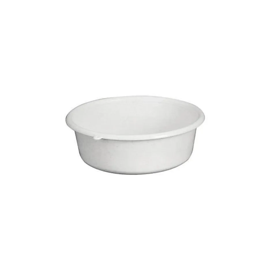 Aluminium Et Plastique Cuvette ronde - D: 32 cm - H 11 cm - 5 L - gris moucheté