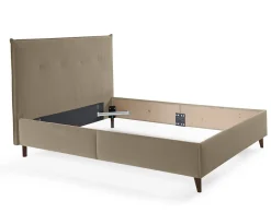 Best Mobilier Dali - cadre de lit - 140x190 - en velours -