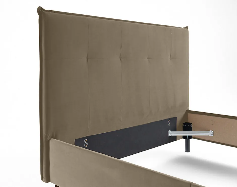 Best Mobilier Dali - cadre de lit - 140x190 - en velours -