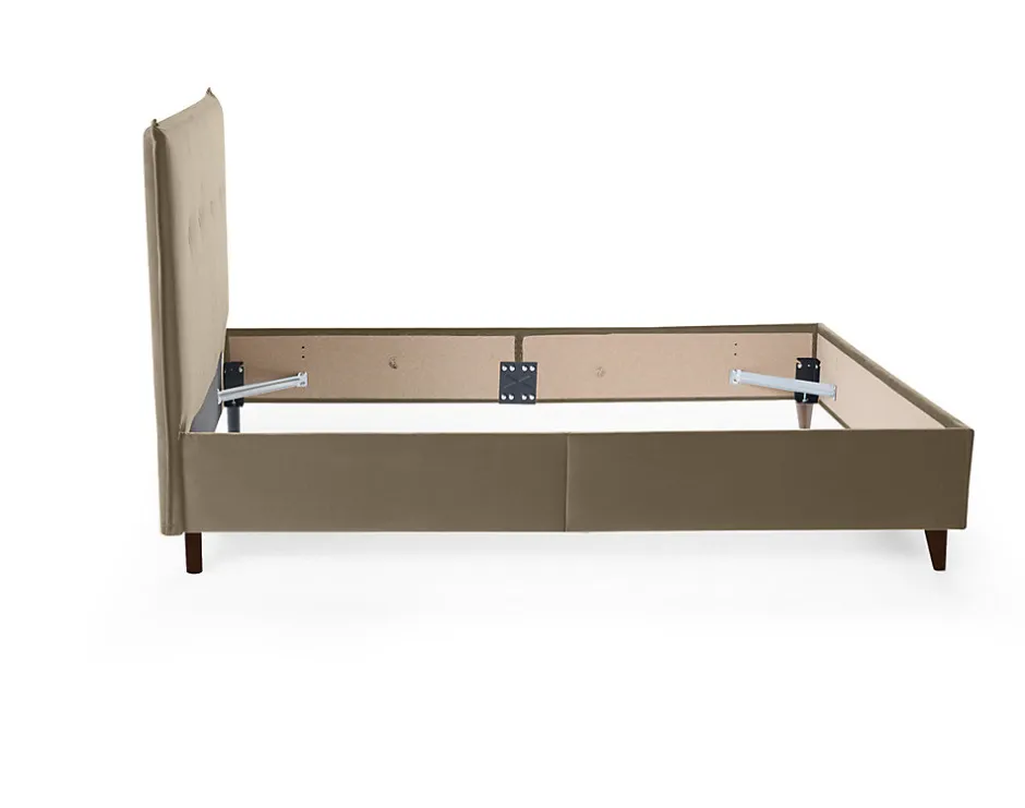 Best Mobilier Dali - cadre de lit - 140x190 - en velours -