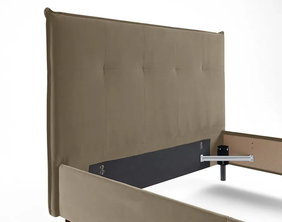 Best Mobilier Dali - cadre de lit - 160x200 - en velours -