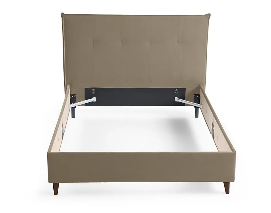 Best Mobilier Dali - cadre de lit - 160x200 - en velours -
