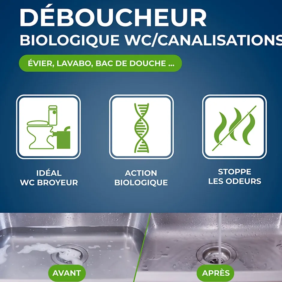 Starwax Déboucheur biologique 1L sans acide sans soude Hot