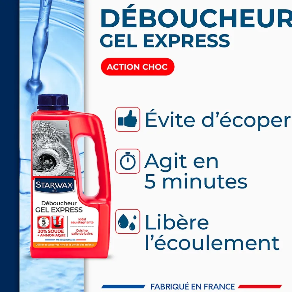 Starwax Déboucheur express canalisations 1L New