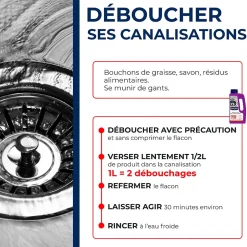 Starwax Déboucheur gel à la soude canalisations cuisine et salle de bains 1L Discount