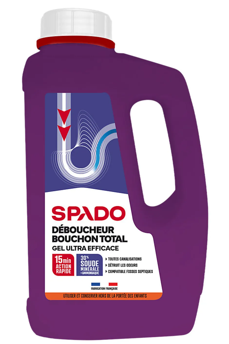 Spado Déboucheur gel cuisine et salle de bain 1L