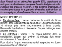 Epur Déboucheur gel pour canalisations 1L Best