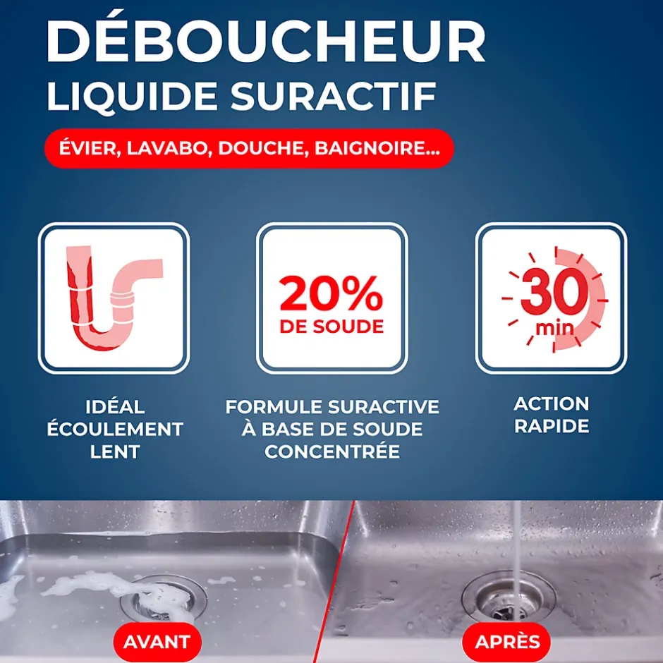 Starwax Déboucheur liquide de soude suractif 1L Clearance