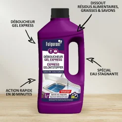FULGURANT SANITAIRE Déboucheur soude gel fulgurant Stopy 900ml