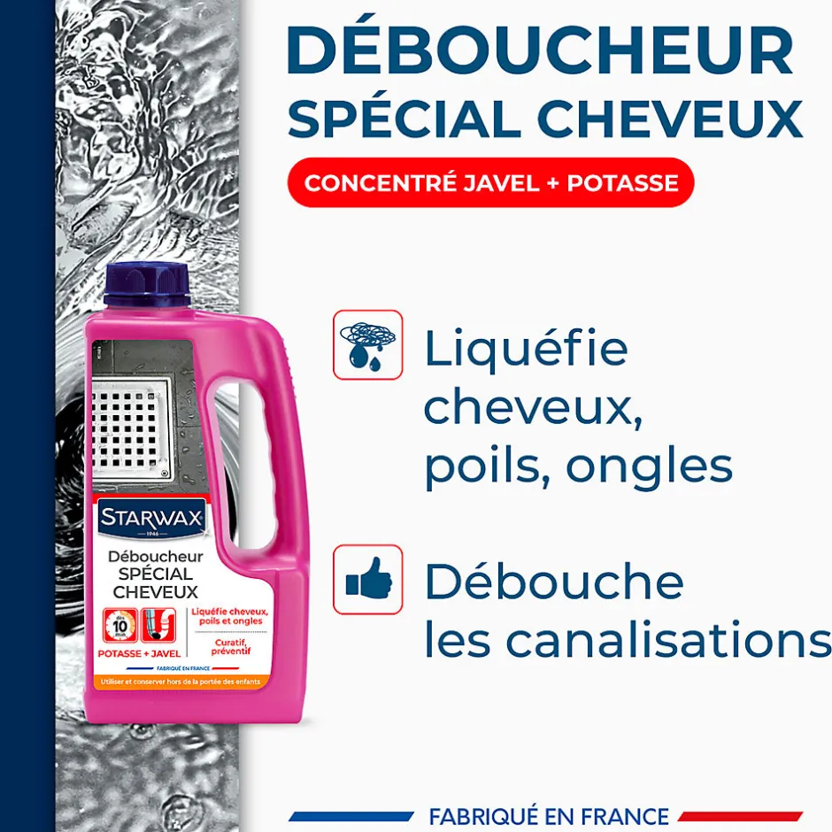 Starwax Déboucheur spécial cheveux 900ml