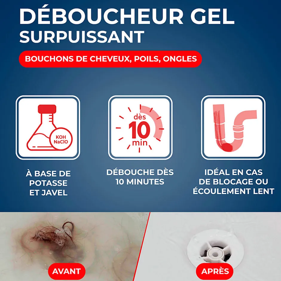 Starwax Déboucheur spécial cheveux 900ml