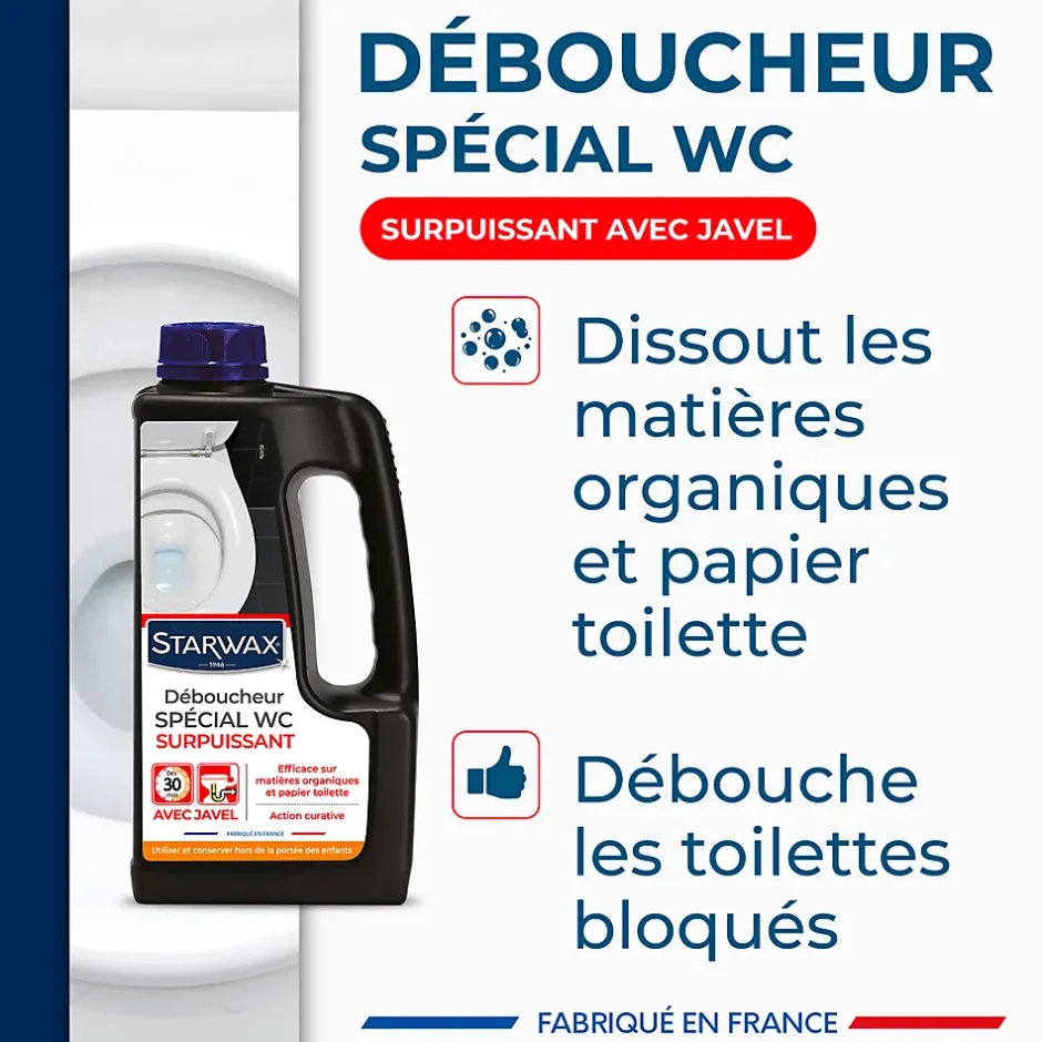 Starwax Déboucheur spécial WC avec javel 1L Online