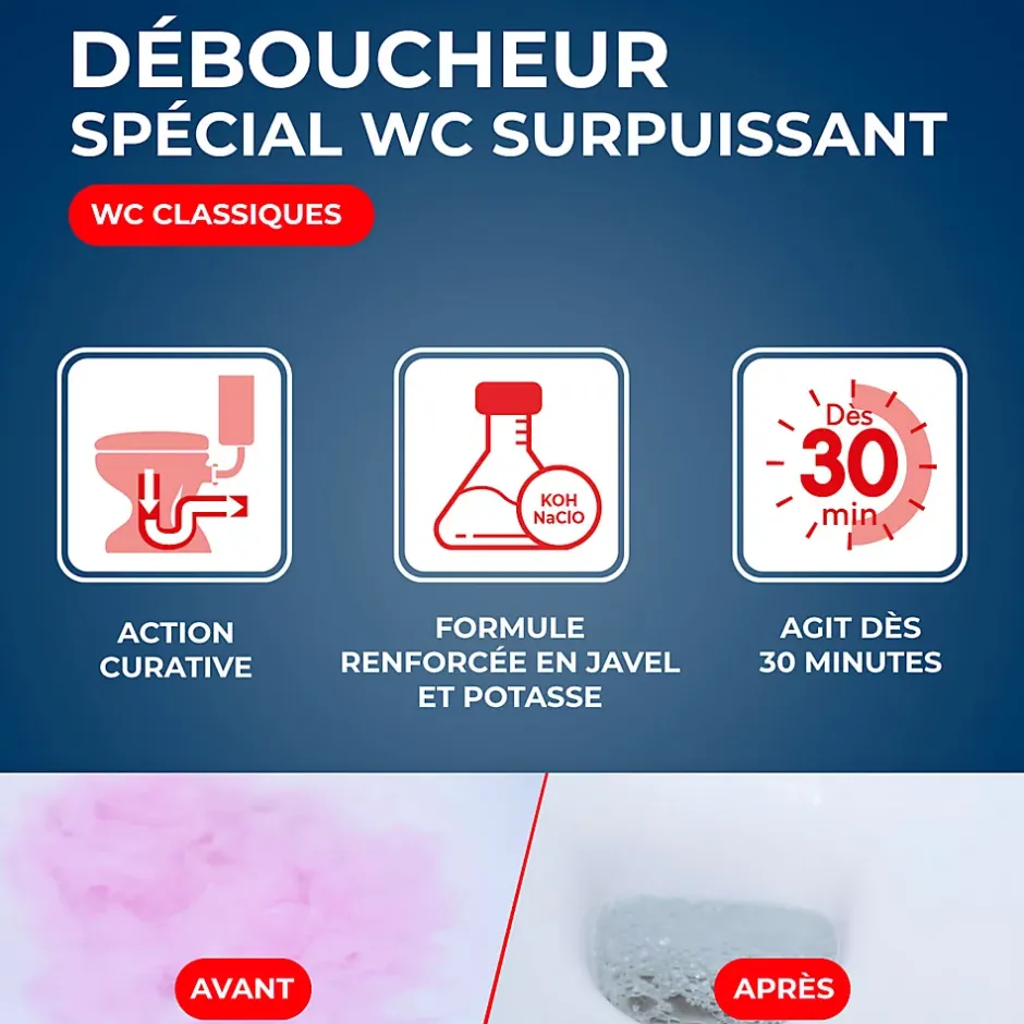 Starwax Déboucheur spécial WC avec javel 1L Online