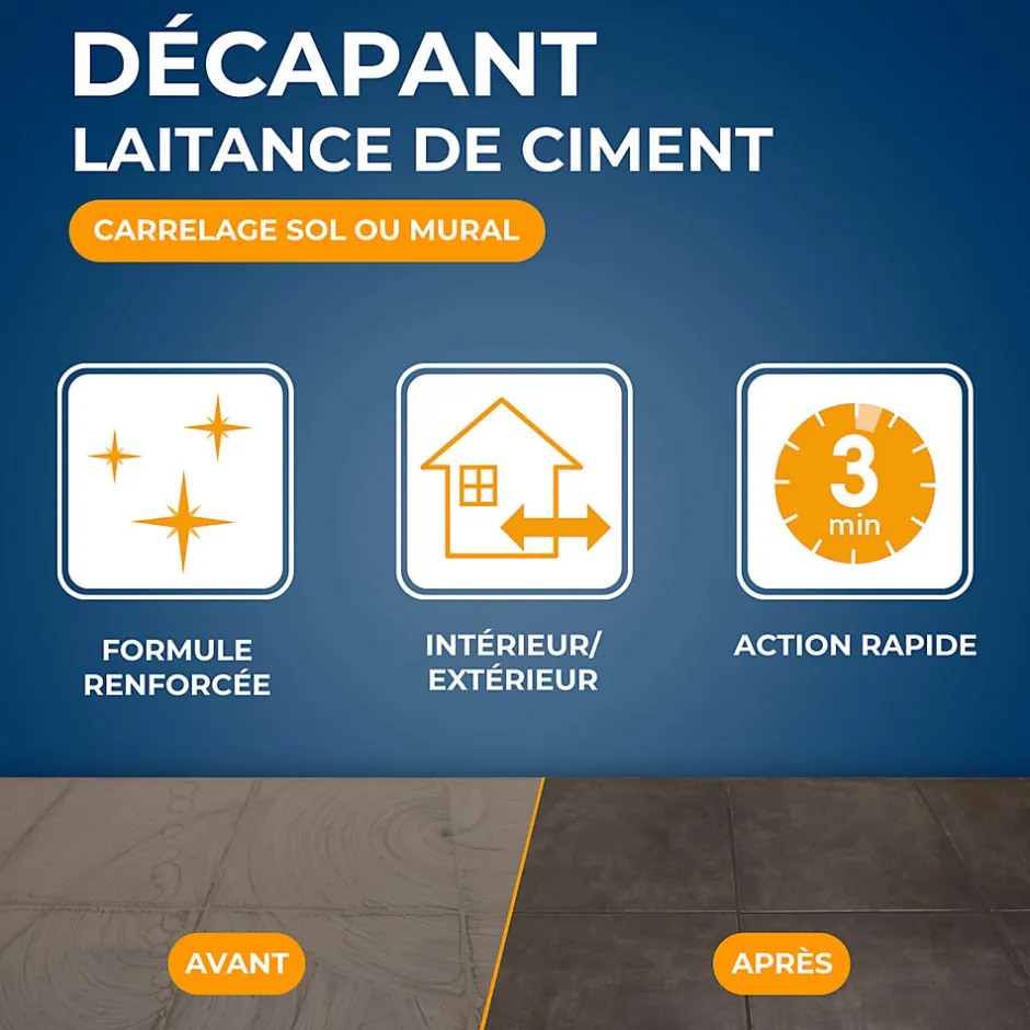 Starwax Décapant laitance de ciment carrelages 1L