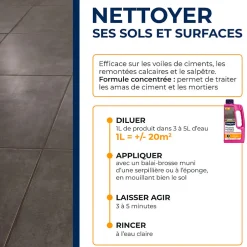 Starwax Décapant laitance de ciment carrelages 1L