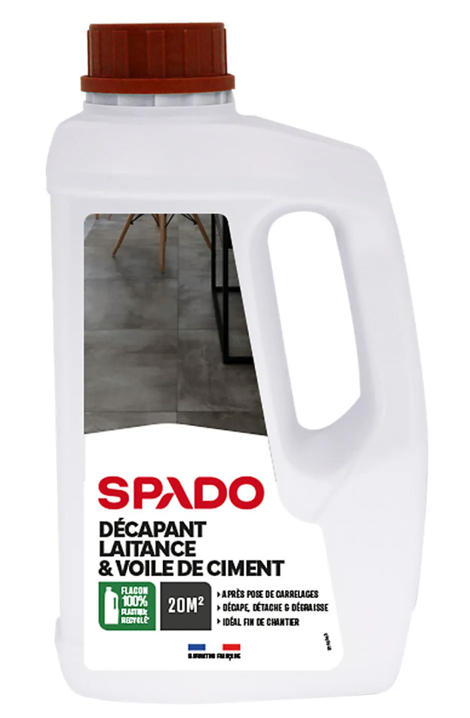Spado Décapant laitance et voile de ciment professionnel 1L