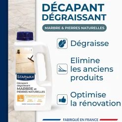 Starwax Décapant sans rinçage marbre et pierres naturelles 1L Best