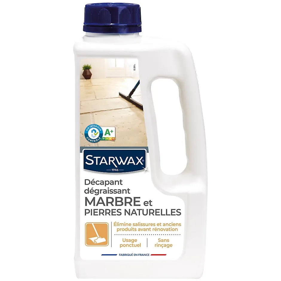Starwax Décapant sans rinçage marbre et pierres naturelles 1L Best