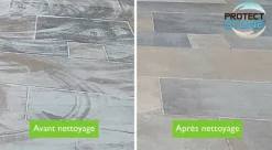 Protect stone Décapant Voile de Ciment et mousse Nettoyant puissant pour Pierre Naturelle, Marbre, Carrelage, Béton Int/Ext 1L (20m²)