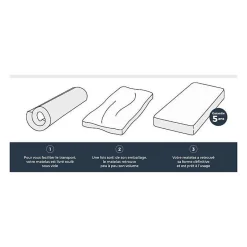 Deko Dream Matelas mousse Kiva 90 x 190 cm - Confort ferme - 16 cm Sale