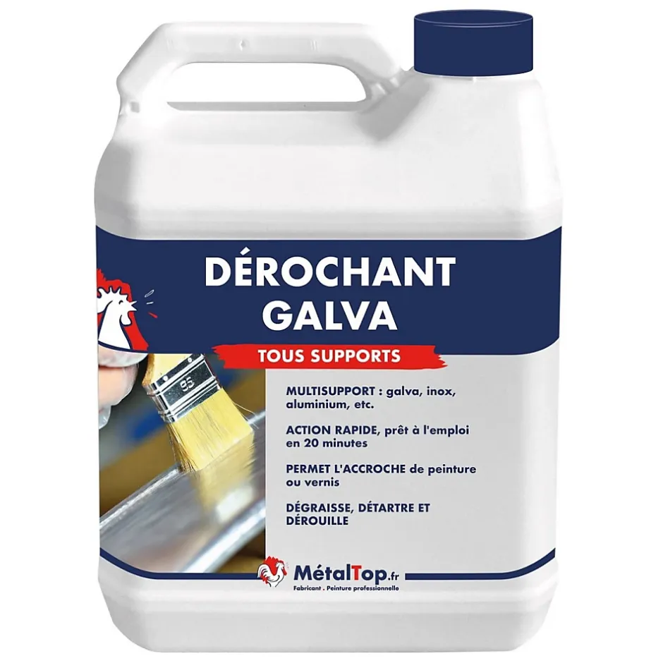 Metaltop Derochant Galva Aluminium Chrome Béton - 1 L - Métaltop Online